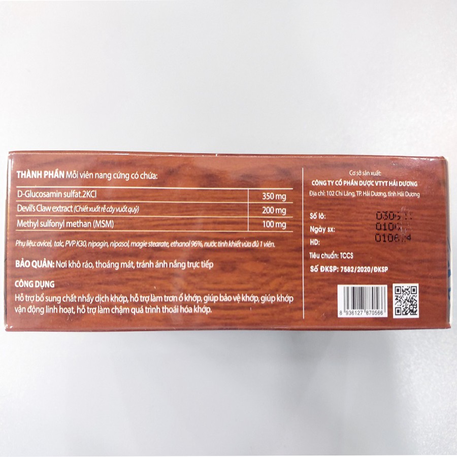 TÊ NHỨC CHI FAST - Viên Uống Hỗ Trợ Xương Khớp Hộp 50 Viên