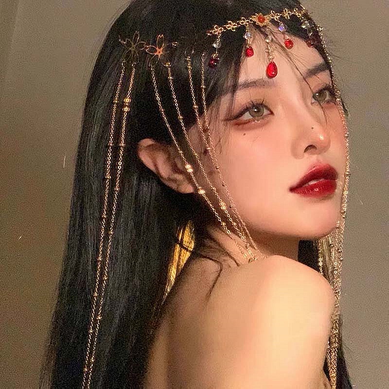 Kẹp Tóc Đính Hoa Và Trái Tim Tua Rua Thời Trang Cho Nữ