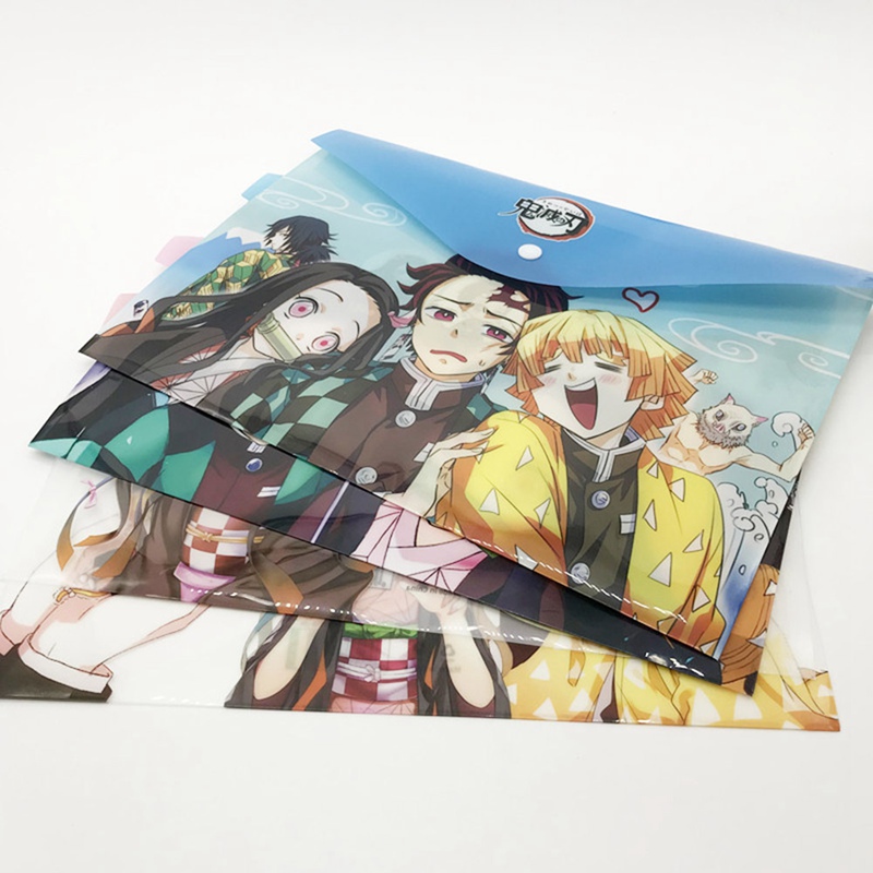 Bìa Đựng Hồ Sơ Khổ A4 Bằng Pvc In Hình Anime Demon Slayer Kimetsu No Yaiba Kamado Tanjirou Giá Đỡ