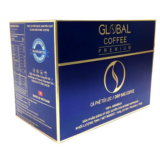 Cà phê túi lọc Global Coffee Premium 144g