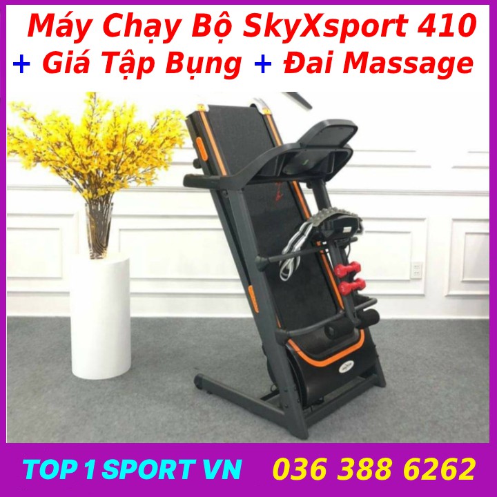 Máy chạy bộ điện Toshiko MC20 đa chức năng tặng kèm giá tập cơ bụng + đai massage giảm mỡ bụng, bảo hành 3 năm