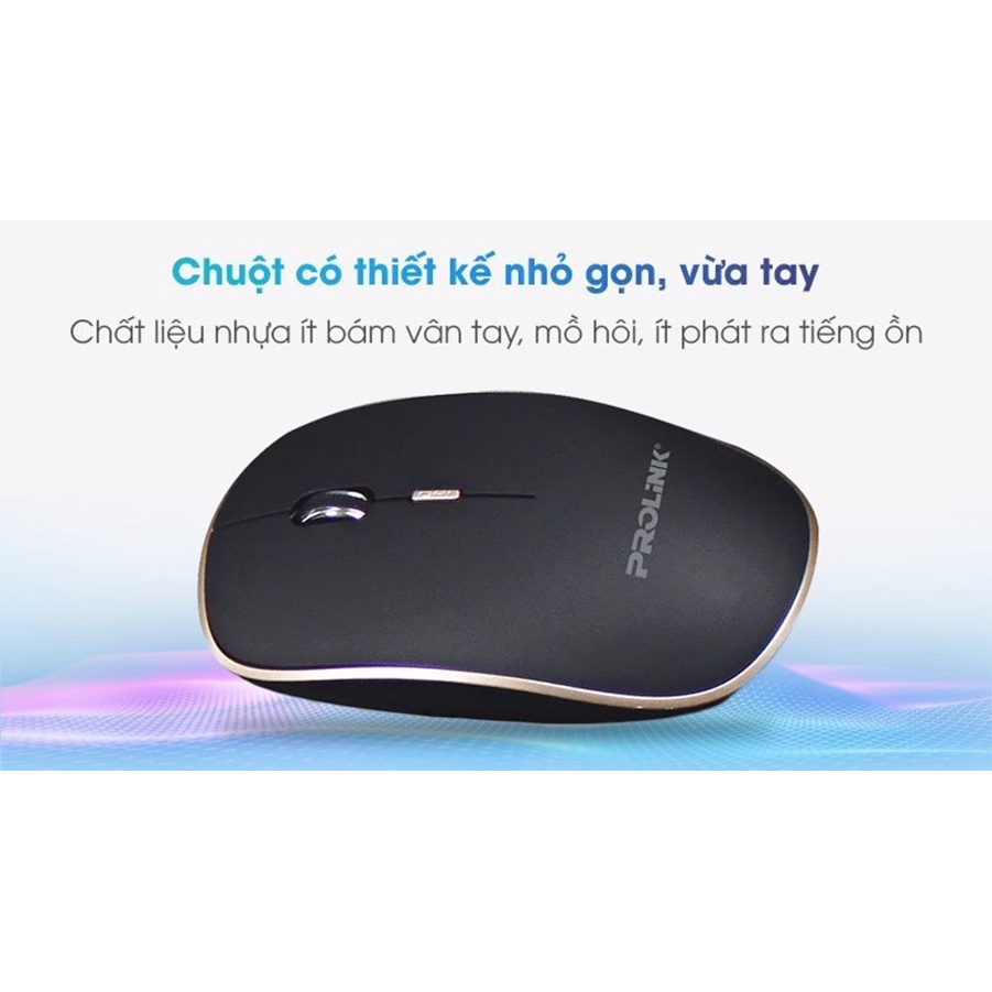 Bộ bàn phím và chuột vi tính không dây Prolink PCWM7003 - Hàng phân phối chính hãng