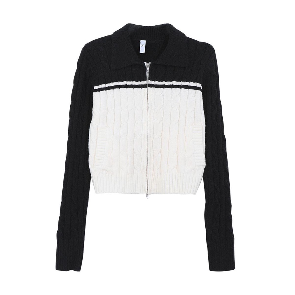 Áo Khoác Len Cardigan Cao Cấp Tay Dài Có Khóa Kéo Phong Cách Mới Mùa Thu 2022