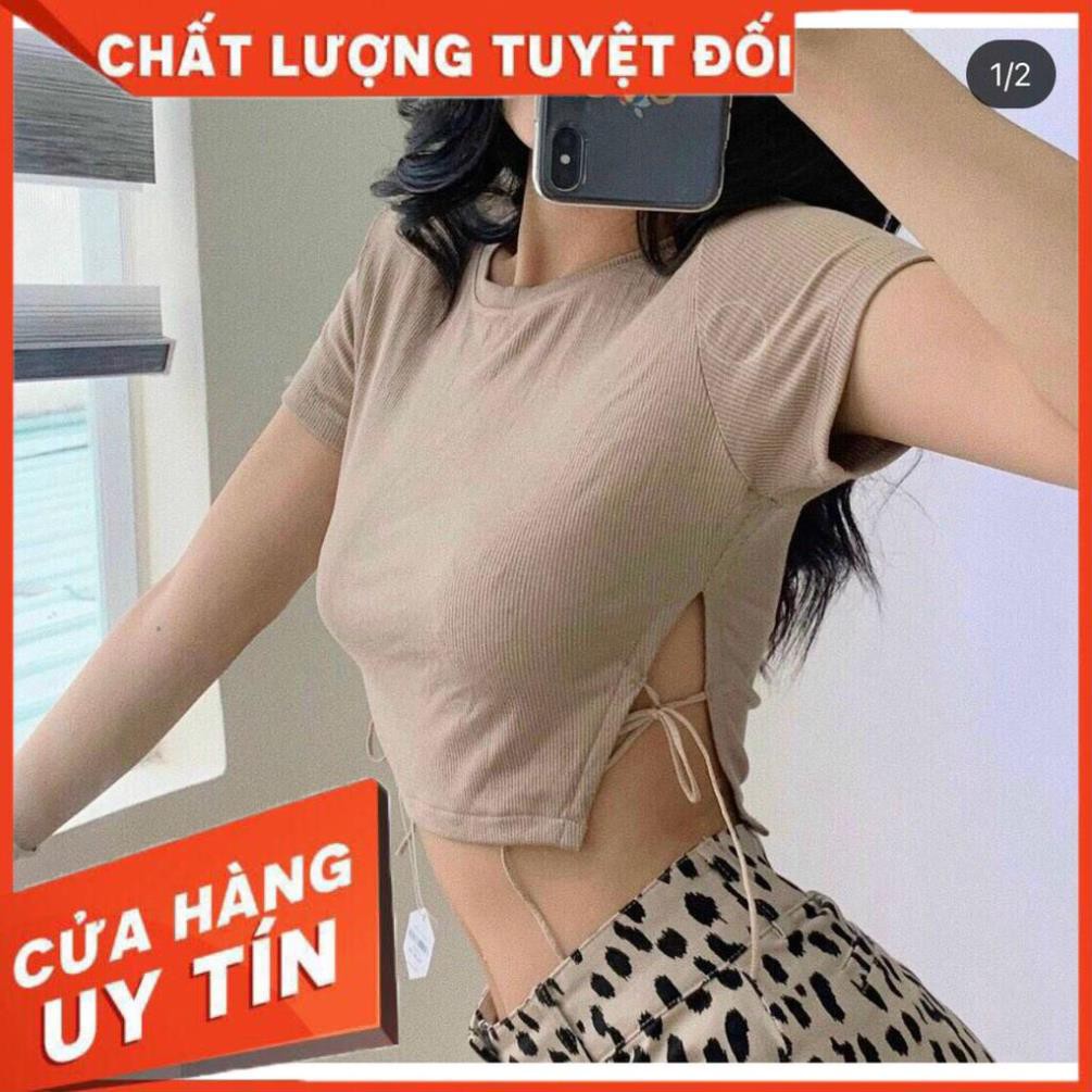 ÁO CROPTOP XINH | ÁO CROPTOP BASIC CỘT DÂY BÊN HÔNG CT22 | Z9GSHOP | BigBuy360 - bigbuy360.vn