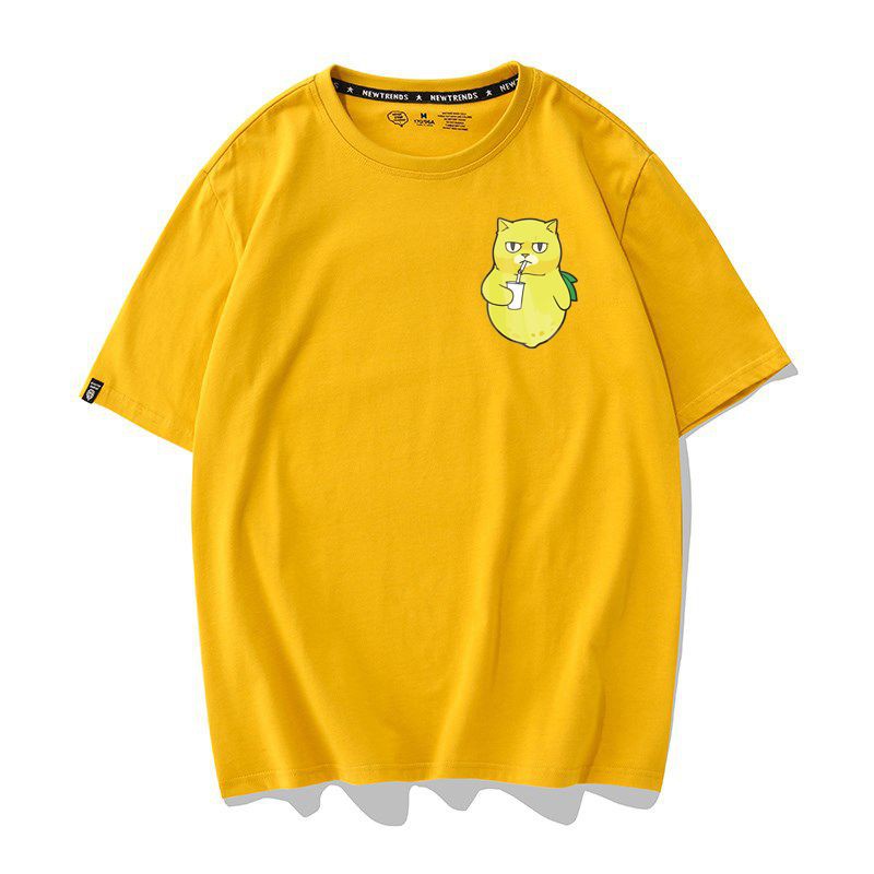 [Hàng Xịn, Gía Tốt] Áo Phông Thun Mèo Trái Cam Mini Nam Nữ - Unisex - Cotton - Mã AT016