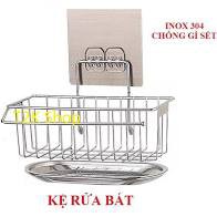 Giá để giẻ rửa bát inox 304 có khay hứng nước tiện dụng cao cấp