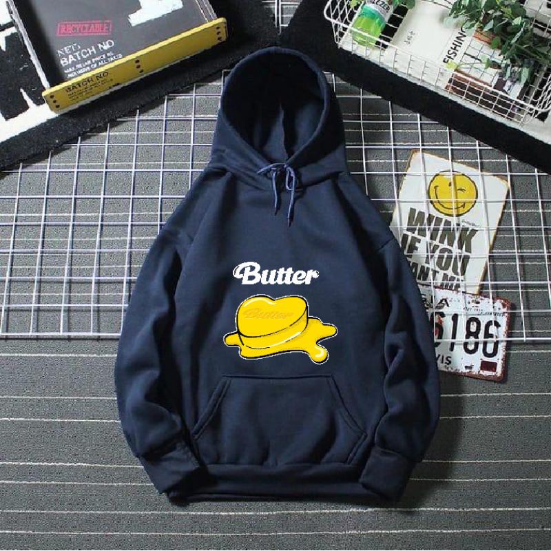 Áo Hoodie Bts Bt21 / Bơ / Áo Khoác Tay Dài