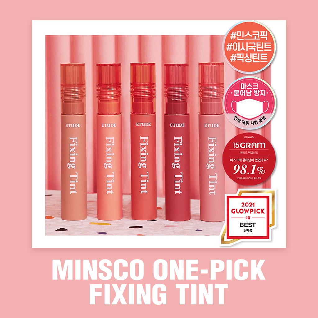 [Hàng mới về] Son tint Etude house 4g 5 màu sắc tùy chọn chất lượng cao 2021