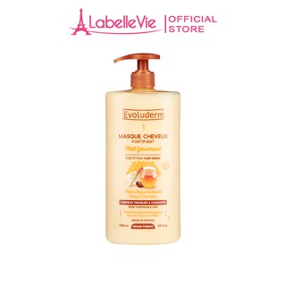 Kem ủ tóc Evoluderm Masque Cheveux Fortifiant Miel Gourmand chiết xuất mật ong và bơ hạt mỡ 1000ml