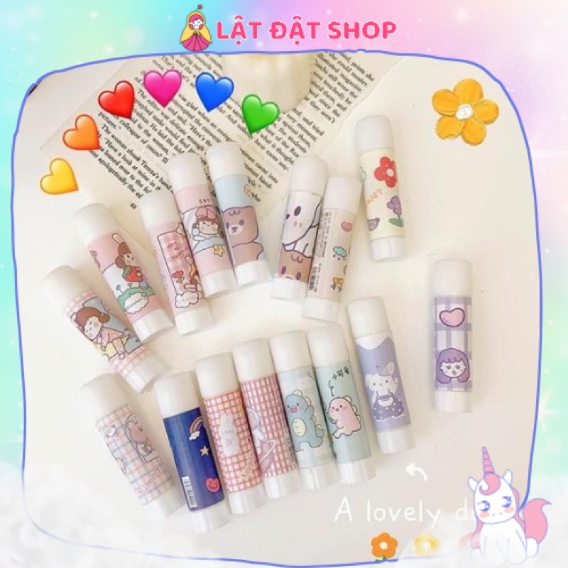 🌸 Hồ khô dán giấy hoạ tiết hoạt hình phong cách Hàn Quốc dễ thương 🌸