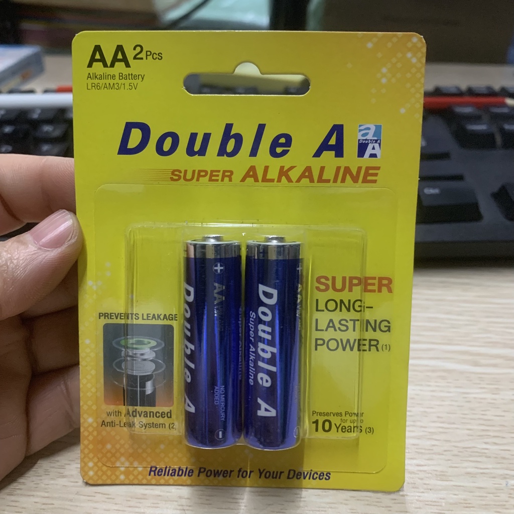 Pin tiểu 2A Double A - Vỉ 2 viên (Pin AA)