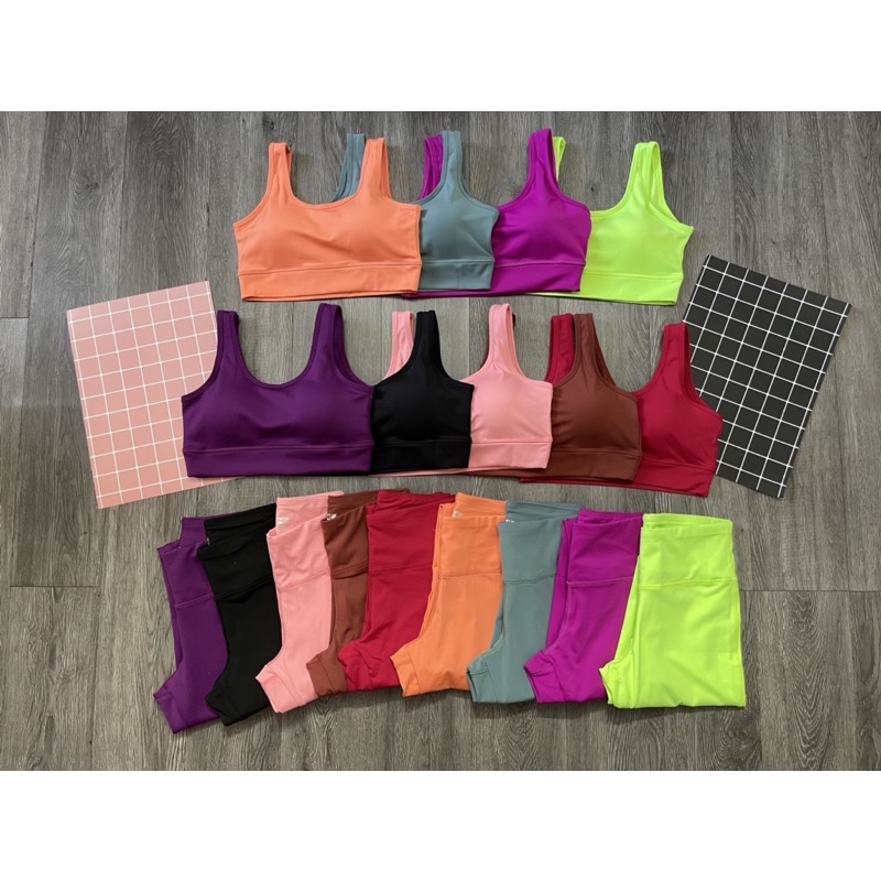 SET THUN U CẠP NGẮN NEW GYM,THỂ THAO,YOGA ( KÈM MÚT)