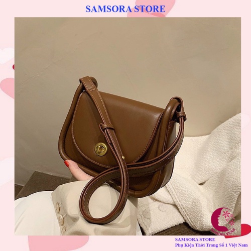 Túi Đeo Chéo Nữ Da Trơn Mềm Thời Trang Đi Học Đi Làm Phong Cách Cá Tính Samsora store- KN2239
