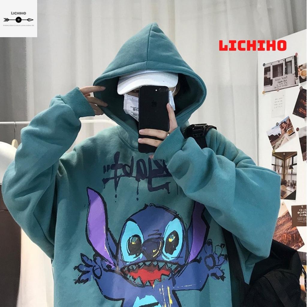 Áo khoác hoodie unisex fom rộng MOJI AKNM14 LICHIHO jacket nỉ streetstyle nam nữ hottrend rẻ đẹp mềm mịn | BigBuy360 - bigbuy360.vn