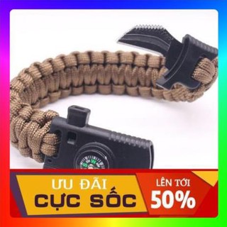Vòng Tay Sinh Tồn Đa Chức Năng- La Bàn- Lưỡi Dao - Còi Kêu Cứu - Đánh lửa - Hàng Có Sẵn