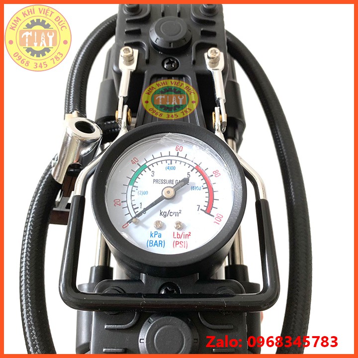 MÁY BƠM HƠI Ô TÔ 2 XI LANH CẮM TẨU Ổ 12V CÔNG SUẤT 180W - 100 PSI CÓ ĐÈN CHIẾU SÁNG BAN ĐÊM