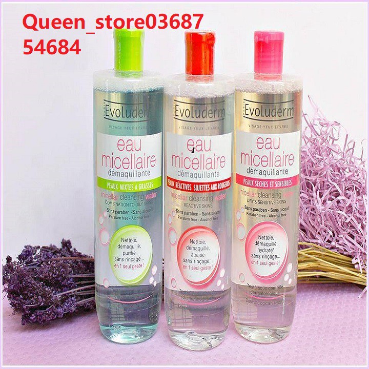 có bill Nước tẩy trang Evoluderm Micellar 250ml