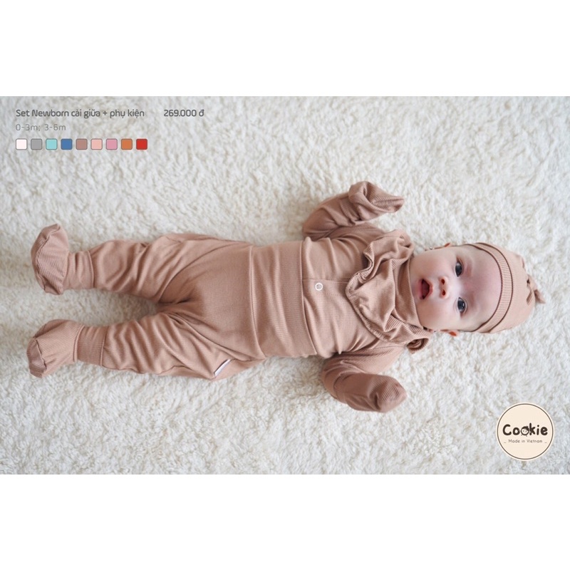 COOKIE Bộ Sơ Sinh BaBy Cho Trẻ Em Màu Sắc Hàn Quốc