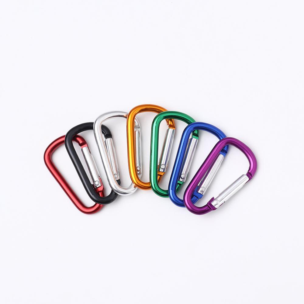 Set 5 / 10 Móc Khóa Carabiner Bằng Hợp Kim An Toàn Cho Hoạt Động Thể Thao Ngoài Trời
