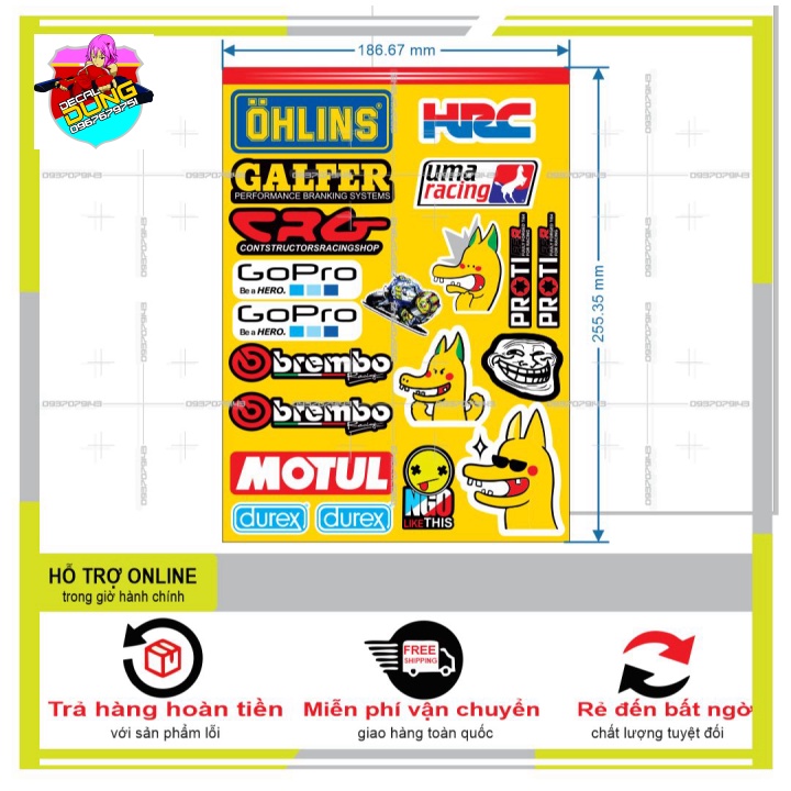LOGO STICKER DÁN XE MÁY M21 - DUNG DECAL