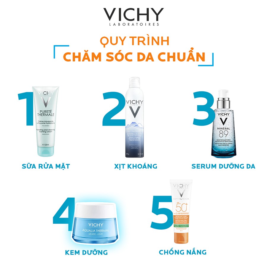 Kem Dưỡng Ẩm Dạng Gel Cho Da Thường Và Khô Vichy Aqualia Rehydrating Light Cream 50ml