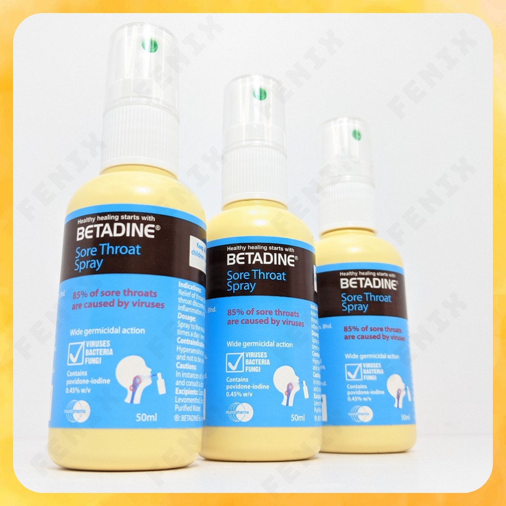 Xịt miệng và họng Betadine spray 50ml