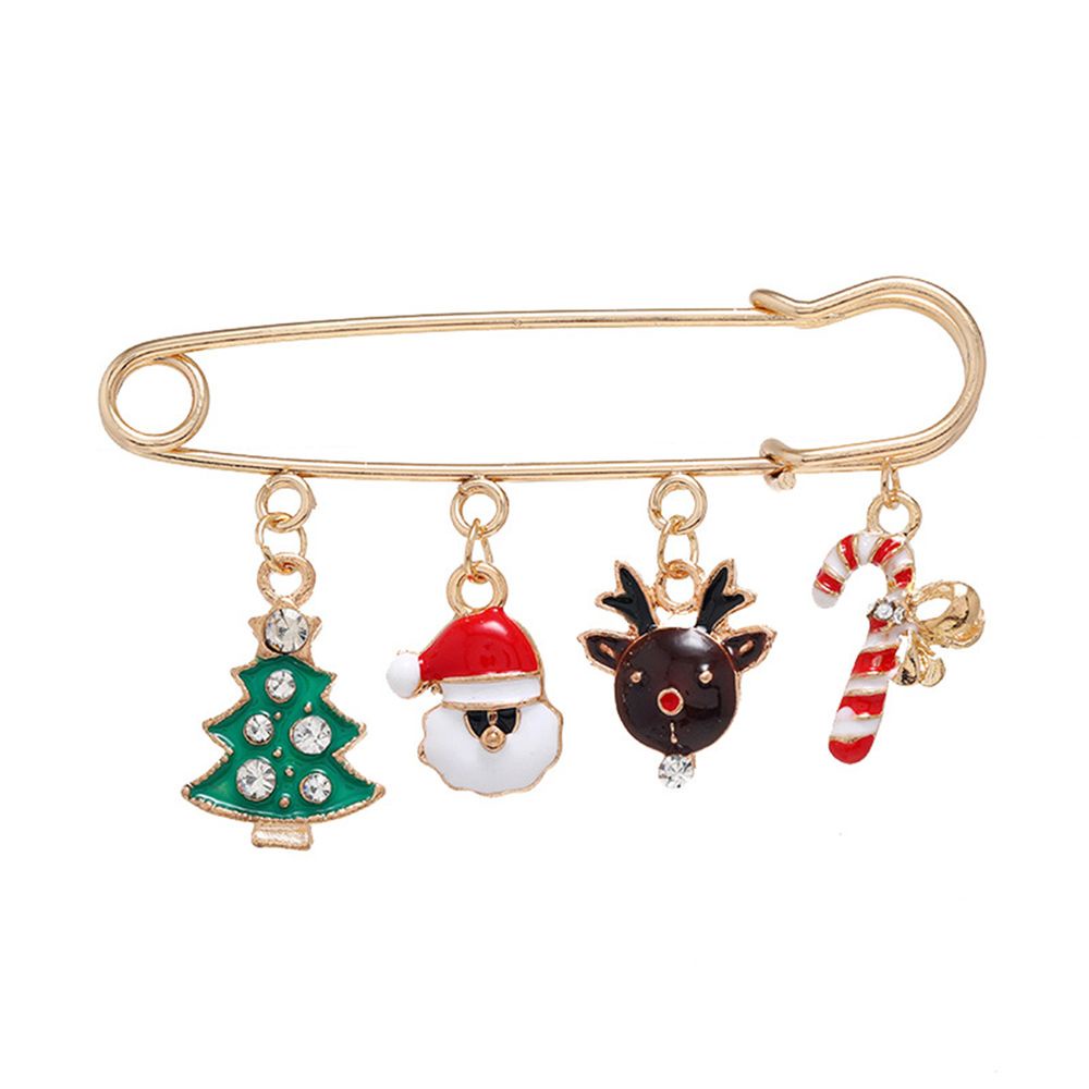 Ghim cài áo hình ông già noel/ chuông/ bông tuyết dễ thương thời trang cho nữ