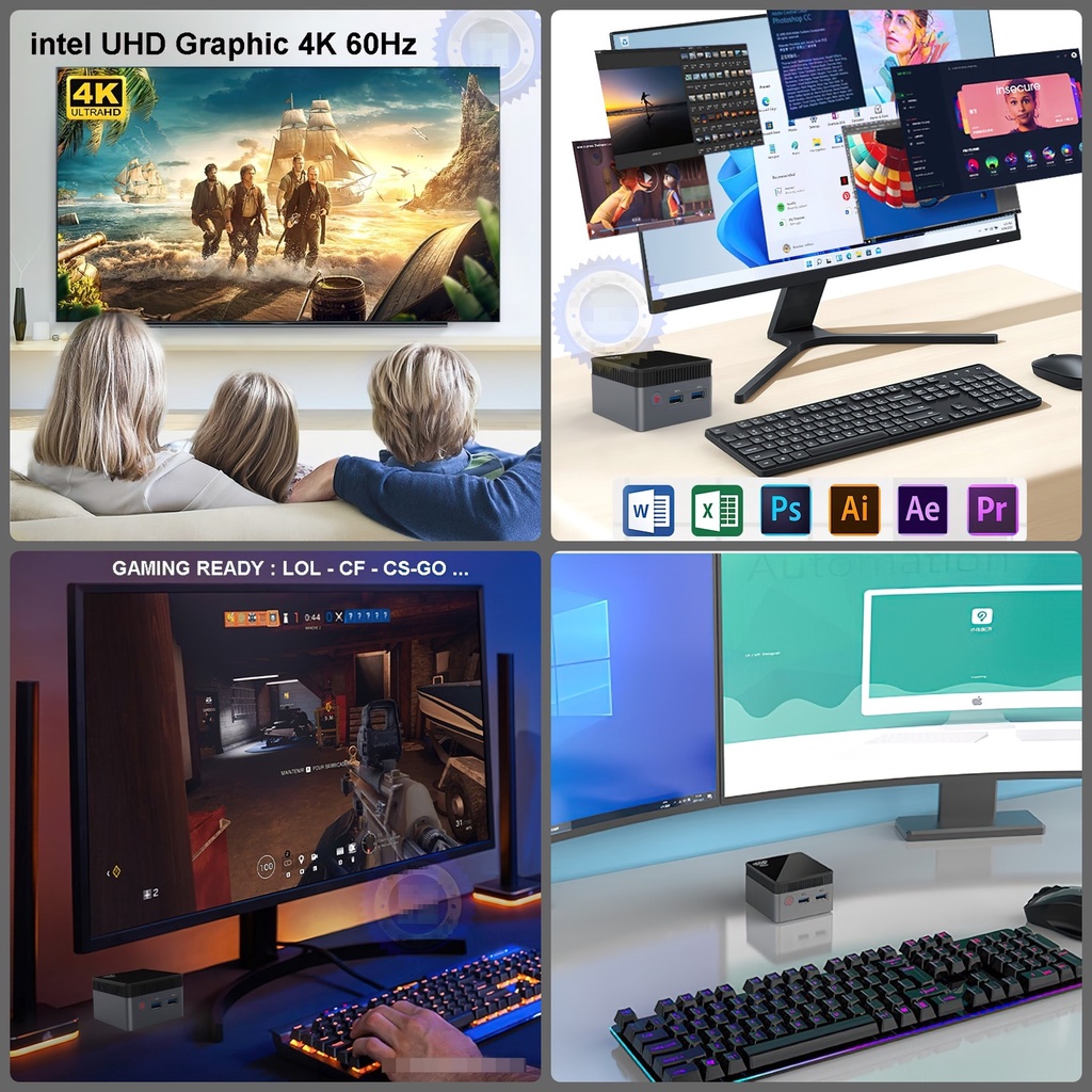 Máy Tính Siêu Nhỏ Ultra Mini Morefine ZX01 - Intel thế hệ 11 Jasper Lake N5105 - Hỗ Trợ Xuất Hình 4K 60hz