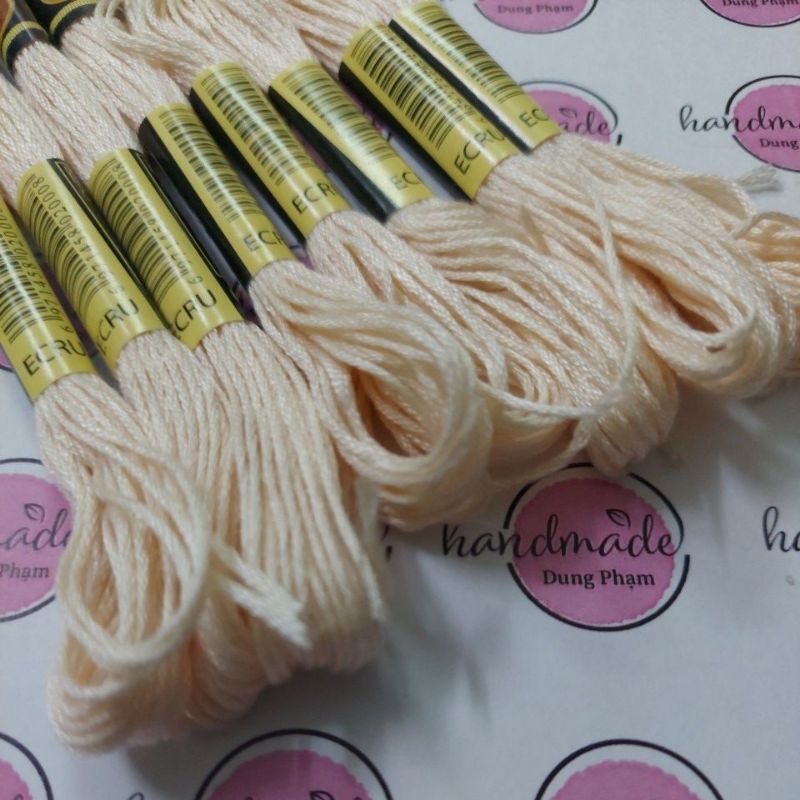 🌿MÀU ECRU / Chỉ thêu DC - CXC CHÍNH HÃNG . Thêu tranh chữ thập, thêu trang phục 🌿