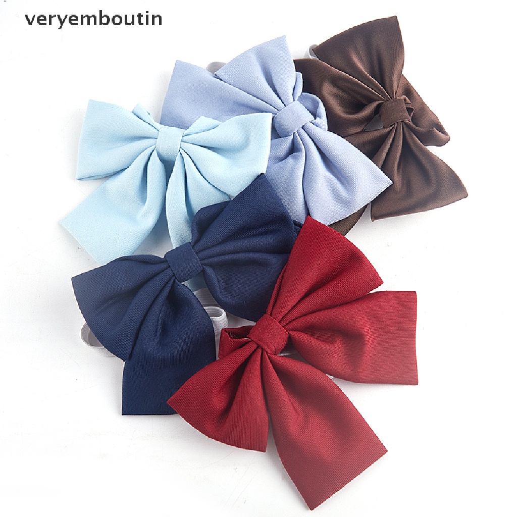 【in】 JK Uniform Bow Tie For Girls Butterfly Cravat Solid Color School Sailor Suit Tie .