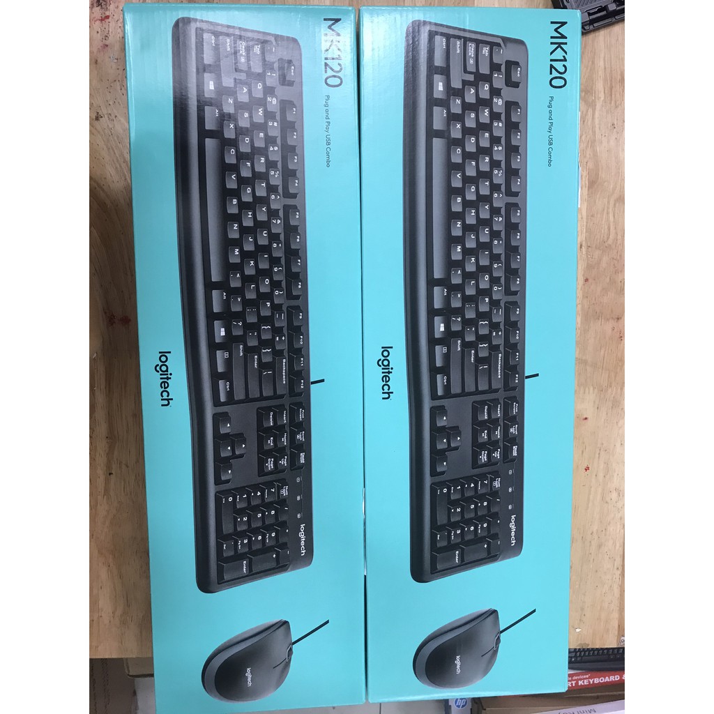 Combo Bàn Phím + Chuột LOGITECH MK120- Chính Hãng 100%- Bảo Hành 36 Tháng