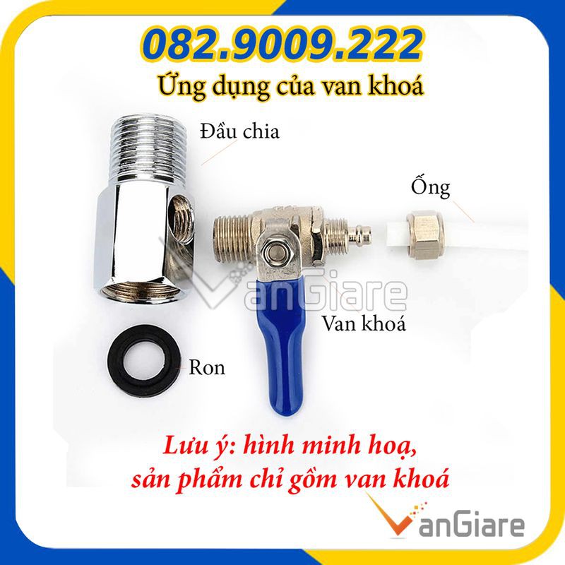 Van bi mini RO - Van khoá cho bộ chia đầu vào máy lọc nước RO