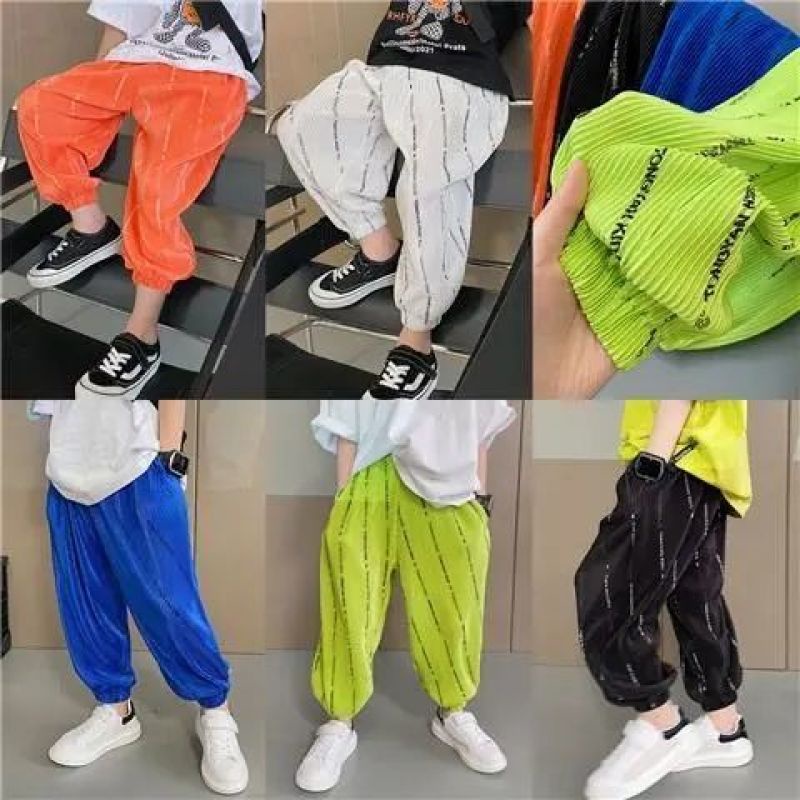 Quần thể thao chống muỗi bằng vải lụa lạnh mỏng thời trang sành điệu cho bé trai