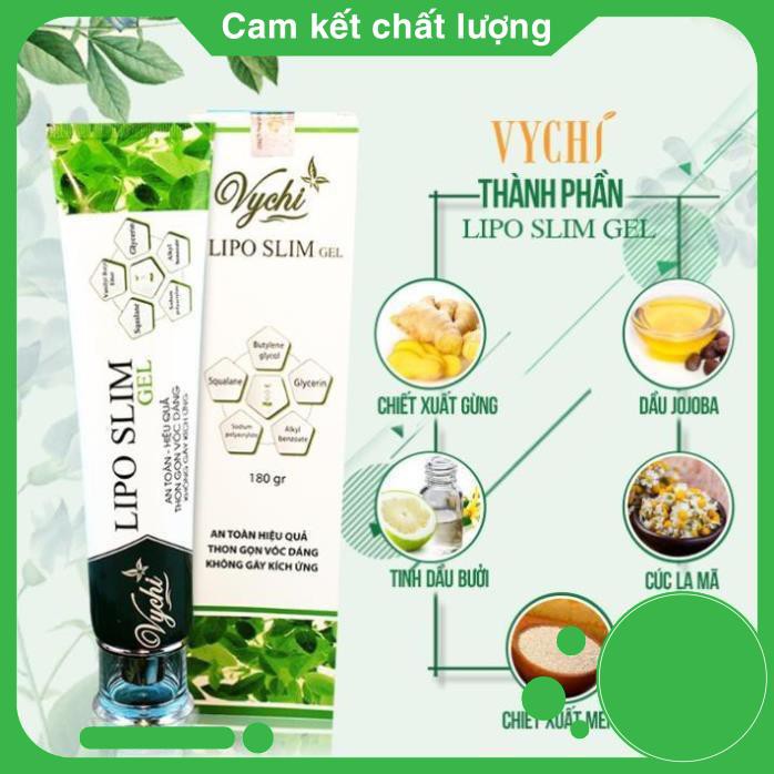 Kem tan mỡ bụng Lipo Slim - Vychi, Kem giảm mỡ bụng sau sinh chiết xuất 100% thiên nhiên lành tính và an toàn