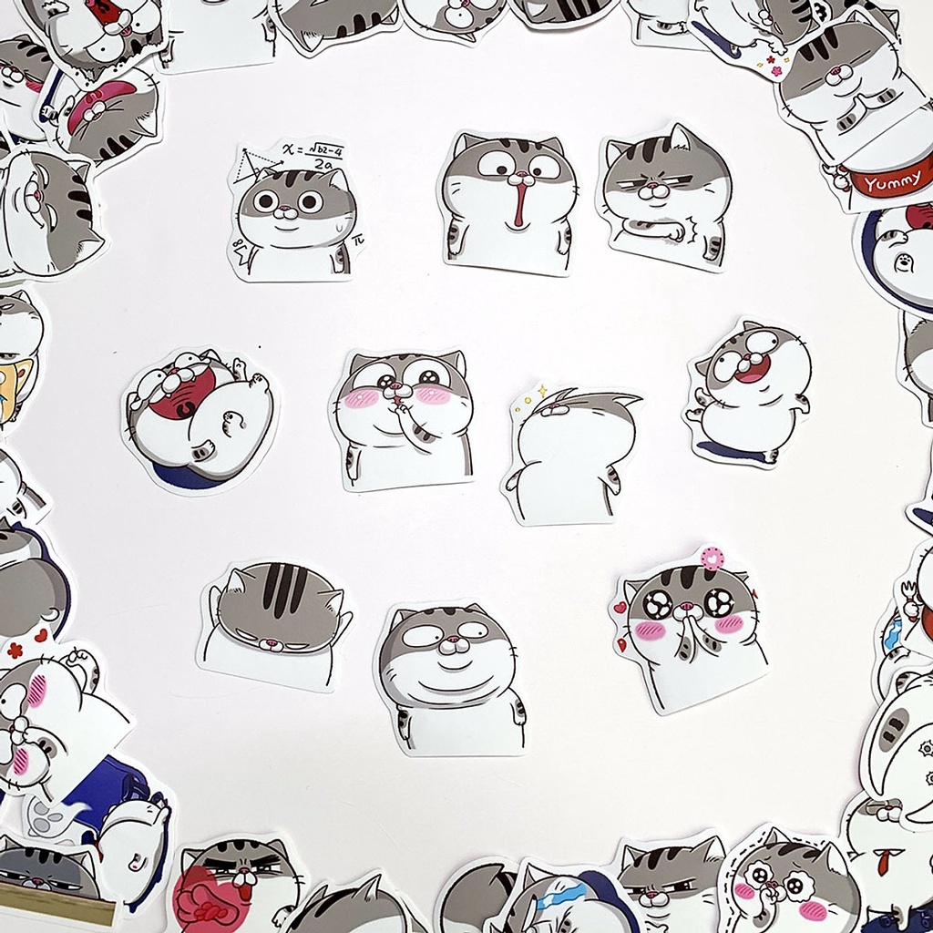 Sticker/ Hình dán Mèo Ami Bụng Bự