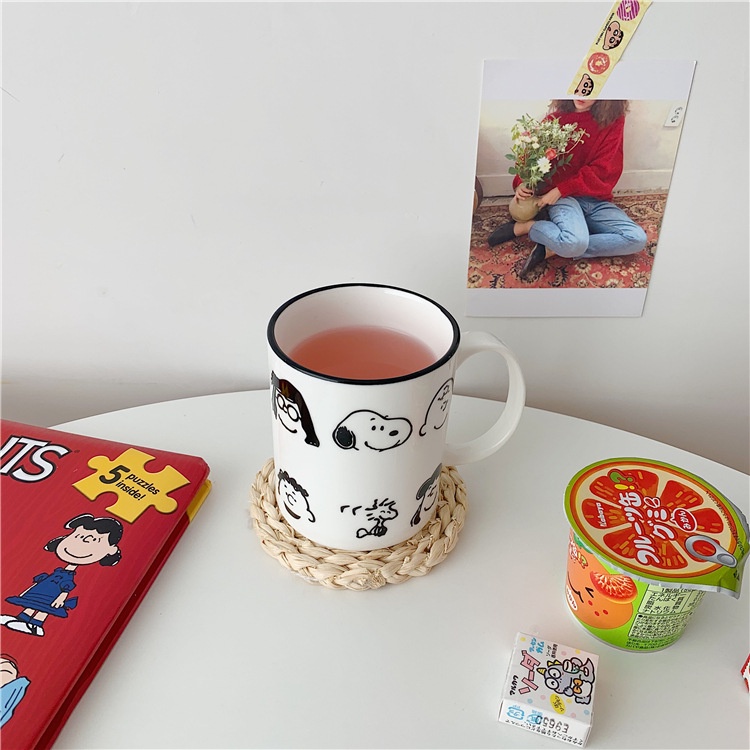Ly Sứ Mug Nhân Vật Hoạt Hình Shin, Maruko, Snoopy