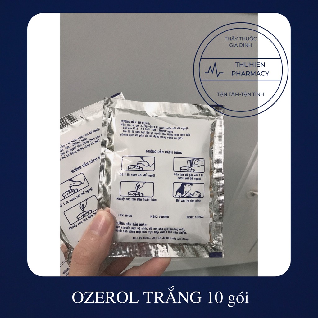 OZEROL trắng (Oresol trắng) - Bột bù nước và điện giải (10 gói)