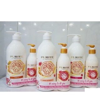 [TẶNG DƯỠNG THỂ] Sữa Tắm Sữa Ong Chúa PURITE 850ml Mẫu Mới