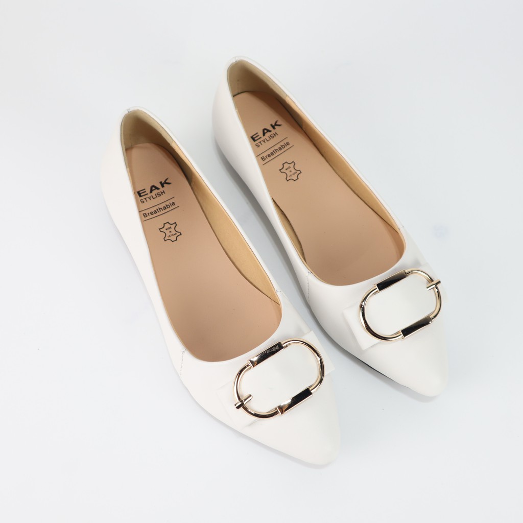 Giày búp bê nữ phối khóa oval 1035 | BigBuy360 - bigbuy360.vn