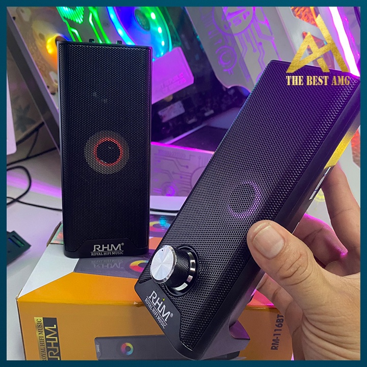 Loa Máy Tính Để Bàn Bluetooth Chính Hãng LED RGB 2.0 RHM RM116BT Loa Laptop Vi Tính Nghe Nhạc Pc Gaming Có Dây