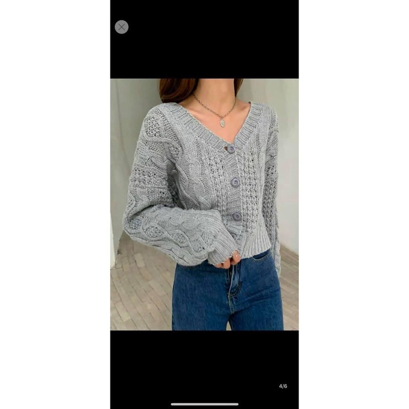 Áo khoác cadigan len thừng ( 4 khuy ) | BigBuy360 - bigbuy360.vn