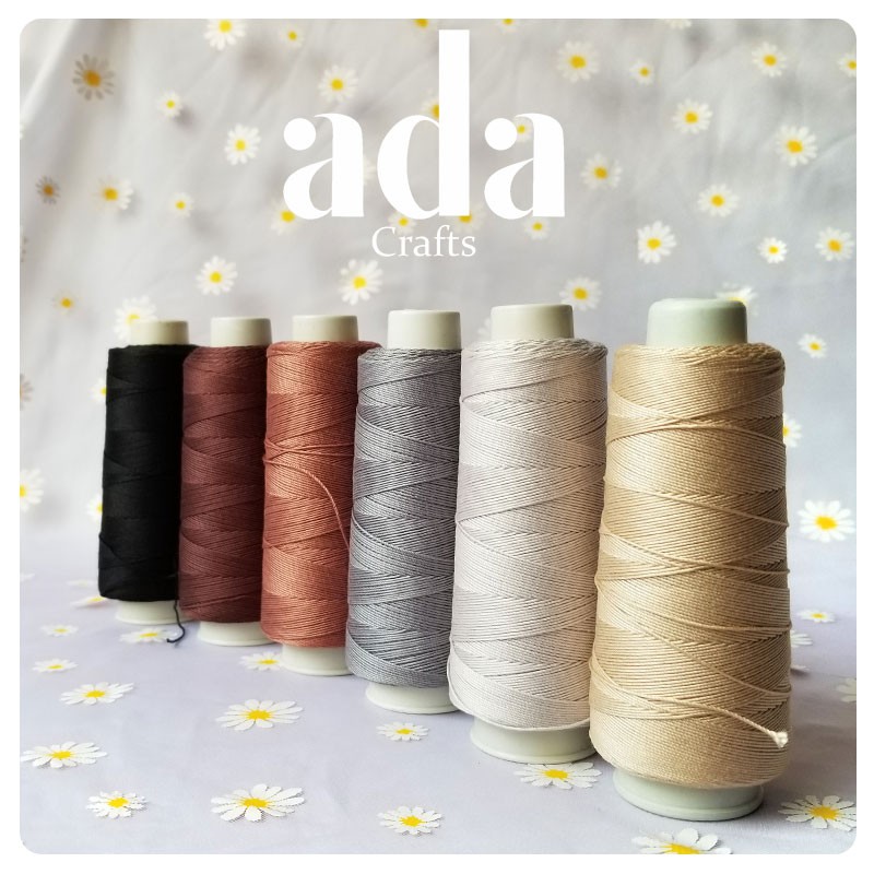 Sợi Cotton Tri 0.9mm - Tri Circle Bảng Xám Nâu Móc Búp Bê - ada.crafts