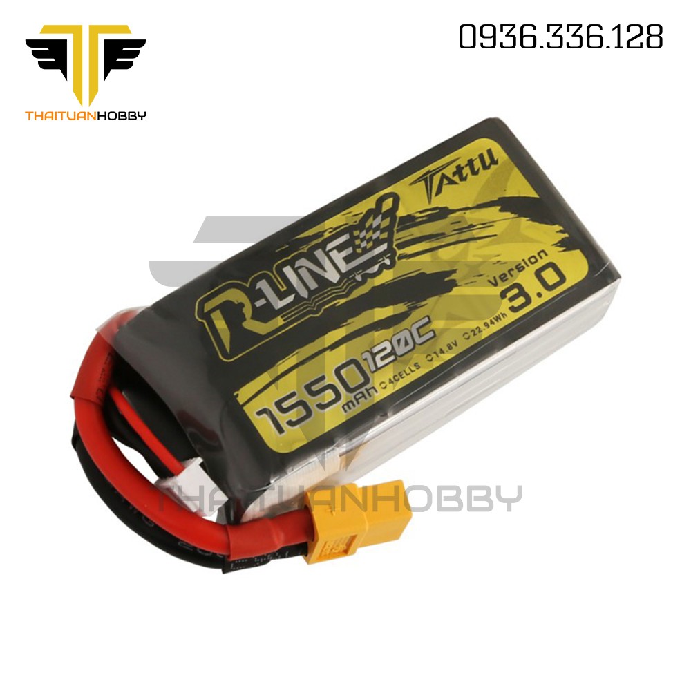 Pin Lipo Tattu R-Line V3 1550Mah 14.8V 120C