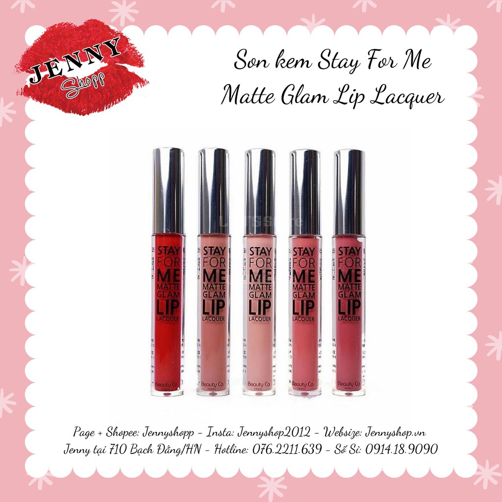 SON KEM LÌ STAY FOR ME MATTE GLAM LIP LACQUER