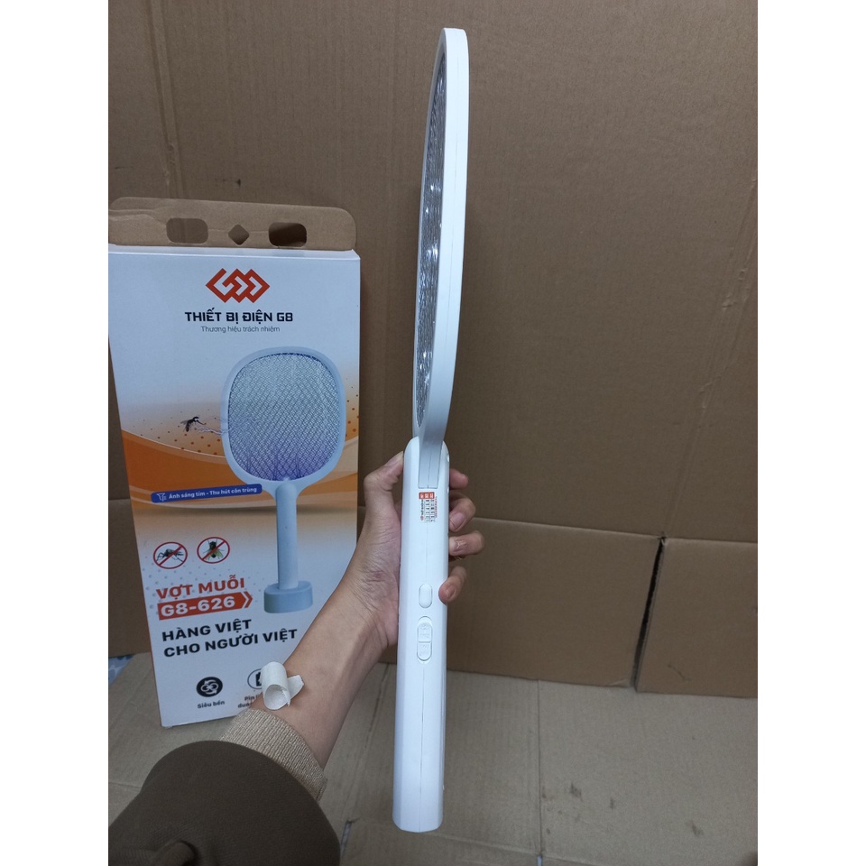 Vợt Muỗi Kiêm Đèn Bắt Muỗi 2 trong 1 Thiết bị điện G8 G8-626 - Pin sạc cao cấp 1200 mAh - Bảo hành 6 tháng