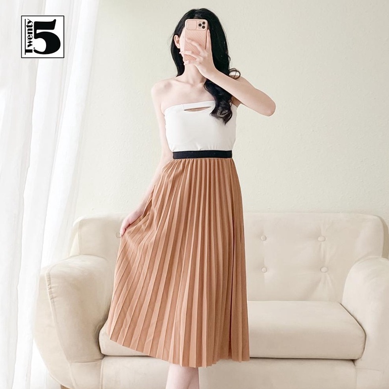 Áo bra nữ không dây chun ôm co dãn khoét viền mặt trước có đệm mút Twentyfive 4145