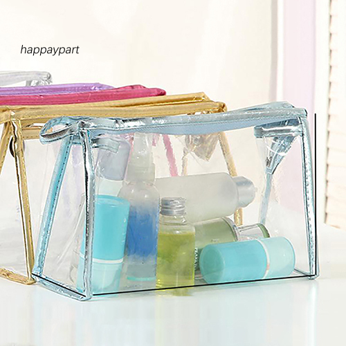 *RYSN* Transparent Clear Zipper PVC Cosmetic Make Up Toiletry Bag Travel Pouch Holder