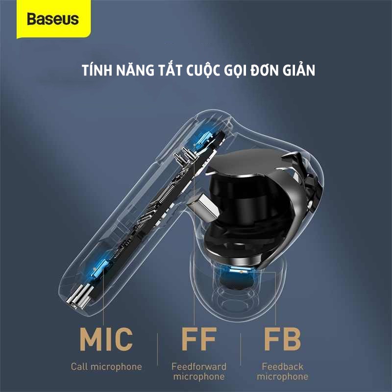 Tai nghe chống ồn chủ động Baseus SIMU ANC S2  Chơi Game, Thể Thao