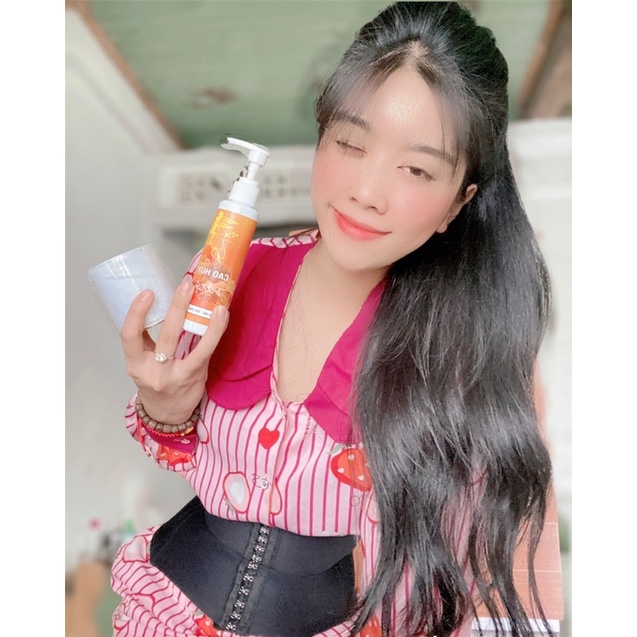 Combo đai latex gen Sline 28cm 8 xương + Cao + nilon ủ dành cho người trên 1m6