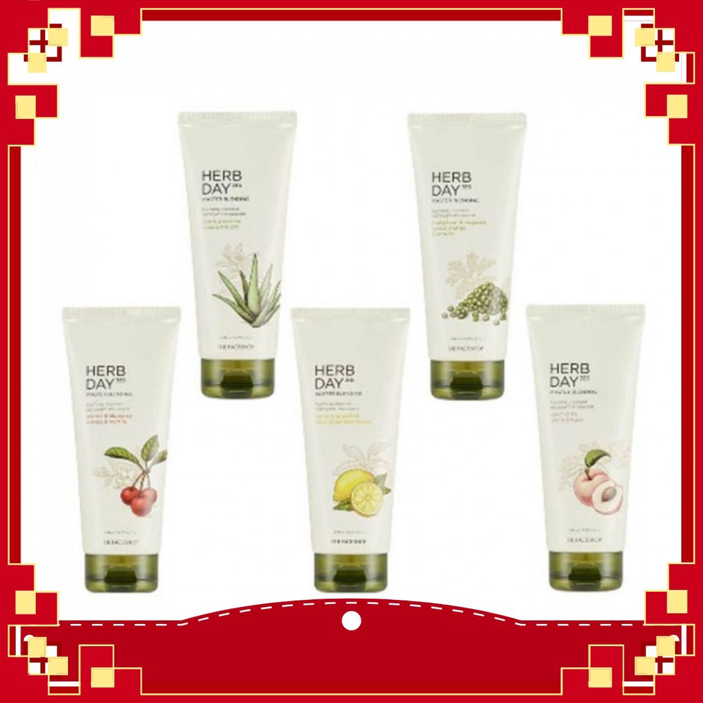 $$$ Sữa Rửa Mặt The Face Shop Herb Day 365 Cleansing Foam có thể Inbox chọn mùi